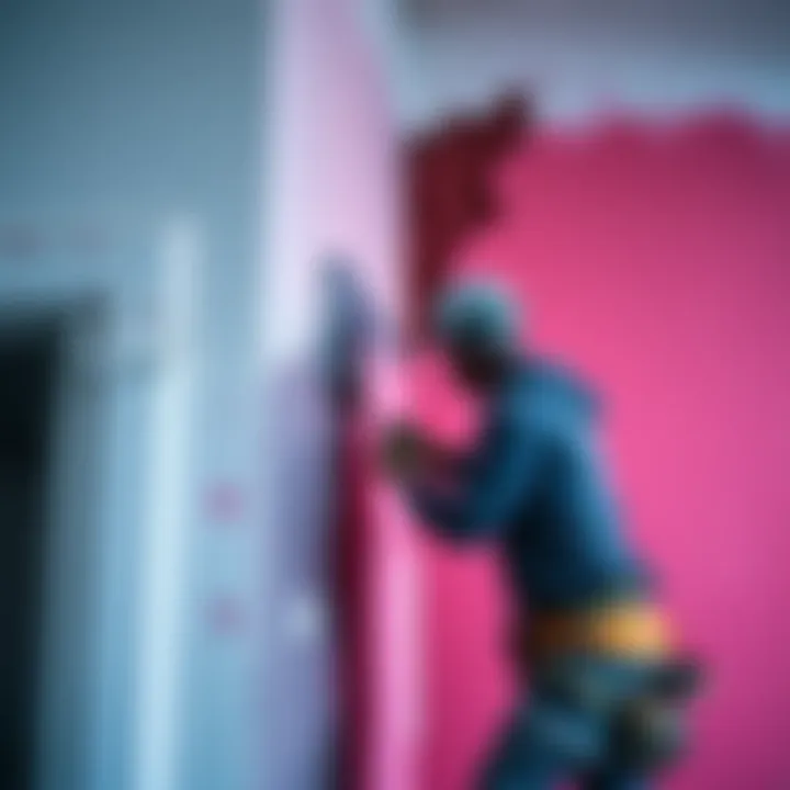 Lead paint removal A worker removes lead paint from an old wall in a home, highlighting the concerns over safety and hidden motives behind regulations.