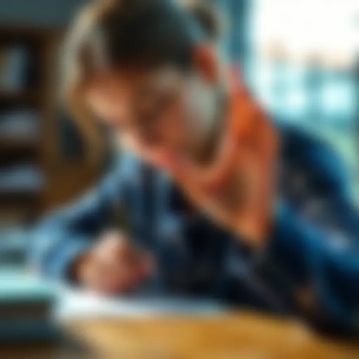 A 25-year-old woman writing with her left hand, showing her unique perspective on being left-handed in daily life.