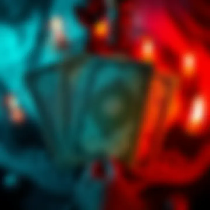 Artistic representation of Lenormand cards with mystical ambiance