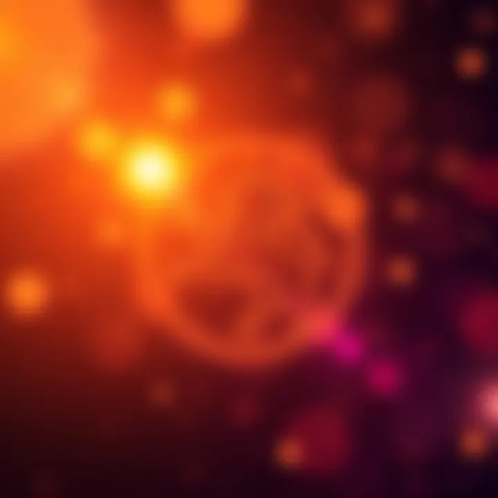 Leo zodiac sign with a bright background A glowing Leo zodiac symbol surrounded by warm colors representing beauty and magnetism, illustrating the connection to Leo traits.