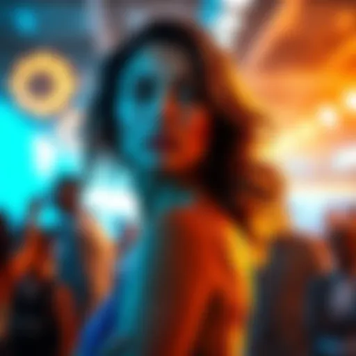 A confident woman with bold features stands in a bright setting, drawing the attention of those around her. Her posture exudes strength and determination, showcasing the impactful presence of Leo Asce...