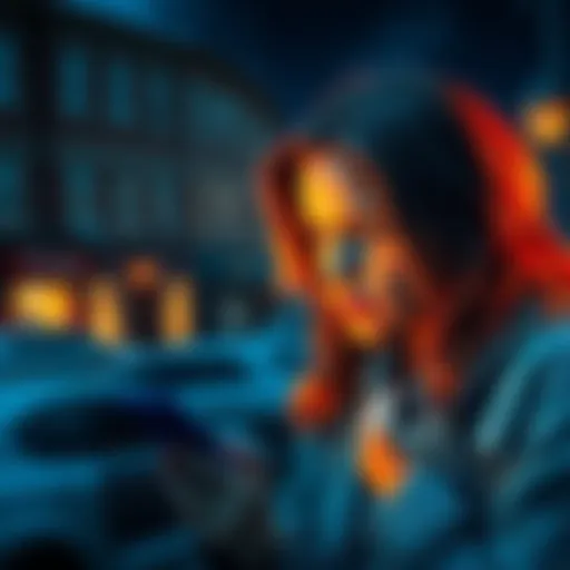 A Leo person looking confused, receiving messages from an ex-Capricorn who appears longing, with a backdrop suggesting past memories.