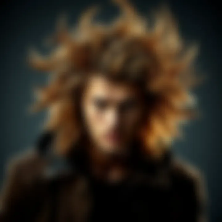 A person with thick, untamed hair symbolizing Leo traits, showcasing confidence and individuality.