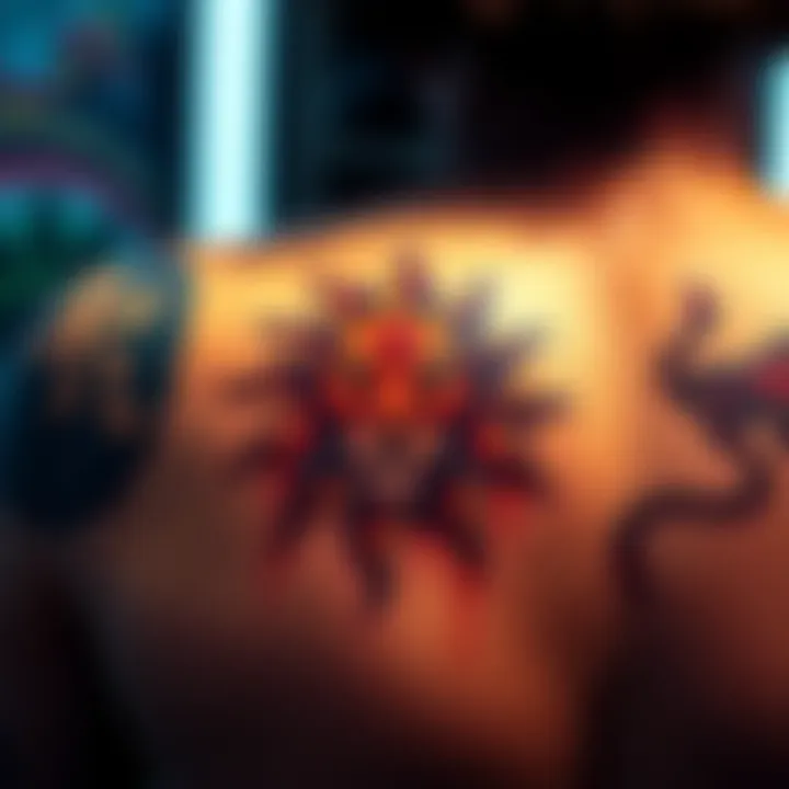 A collection of sun and lion tattoos representing Leo zodiac sign