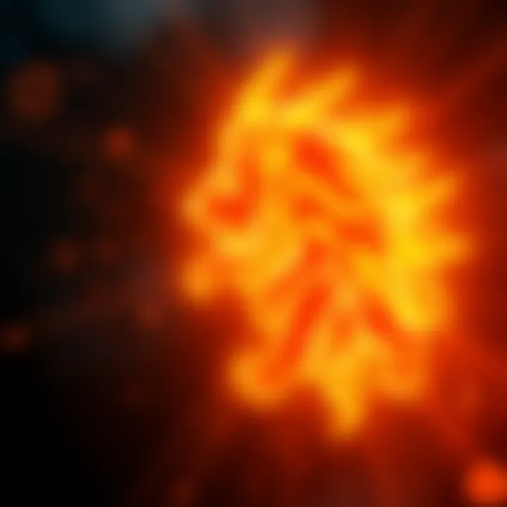 A bright Leo zodiac symbol shining with a golden aura, representing strength and self-worth.