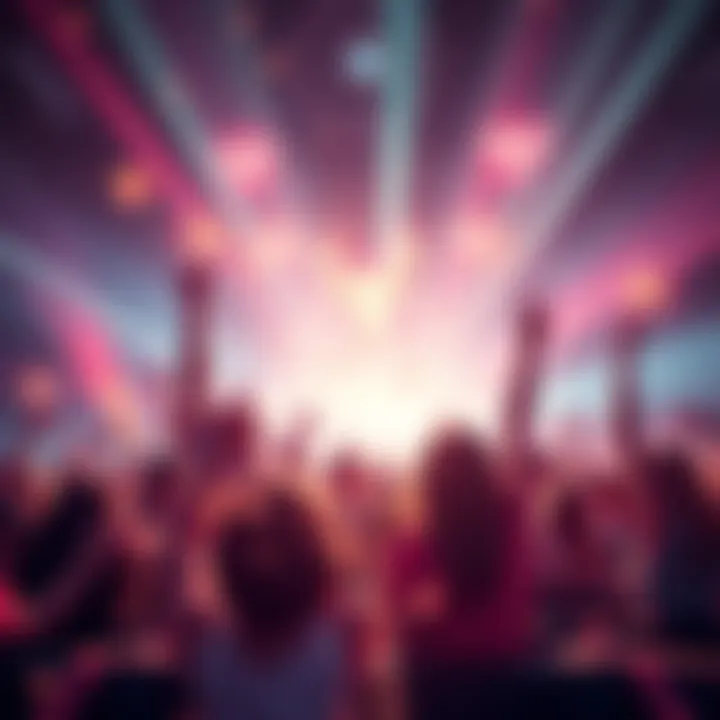 A vibrant scene of Leos celebrating the energetic shift during Aries season, surrounded by bright colors and celestial symbols.