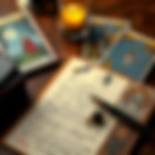A handwritten letter next to tarot cards on a table, symbolizing emotions and decisions regarding love.