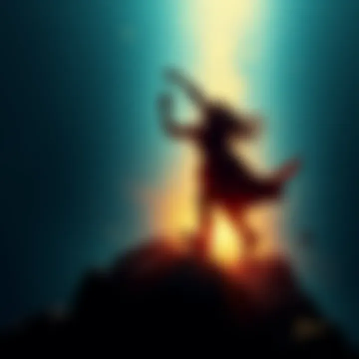 Symbolic representation of letting go and embracing change