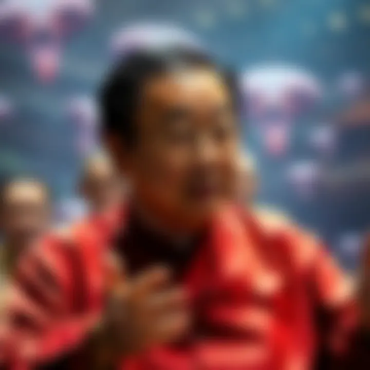 Li Hongzhi, leader of Falun Gong, during an interview discussing alien mind invasion