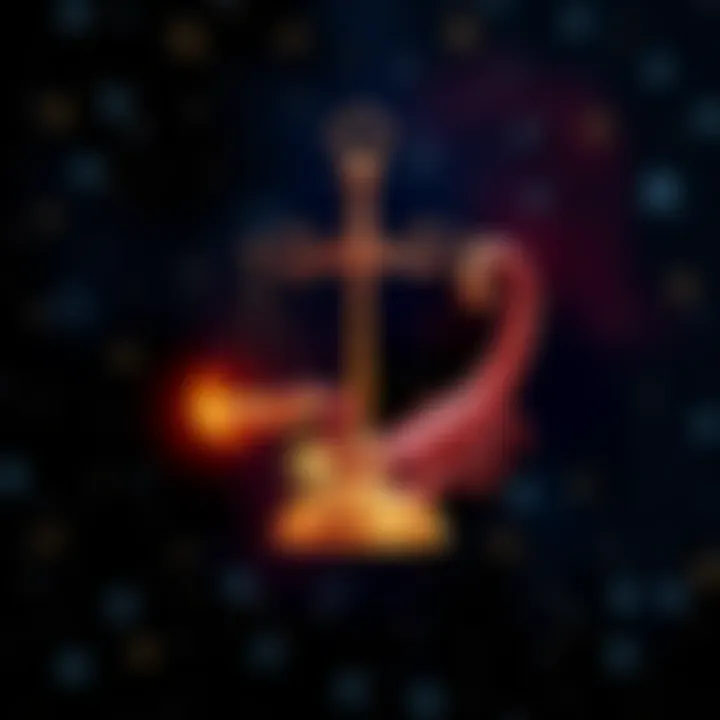 Libra and Scorpio Symbols The symbols for Libra and Scorpio zodiac signs displayed together with a starry background