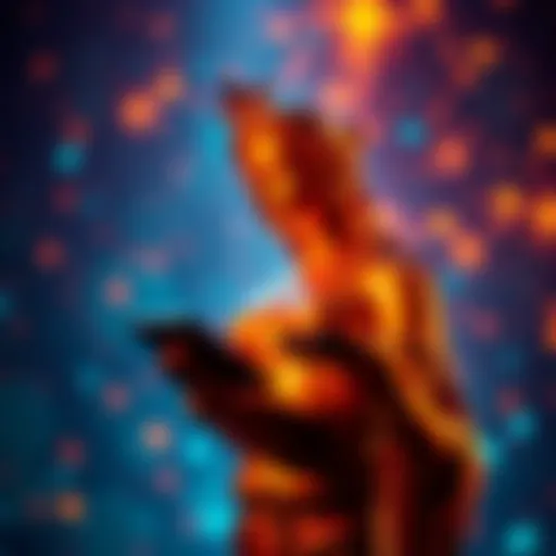 A visual representation of the Libra zodiac sign holding a smartphone, symbolizing quick text replies.