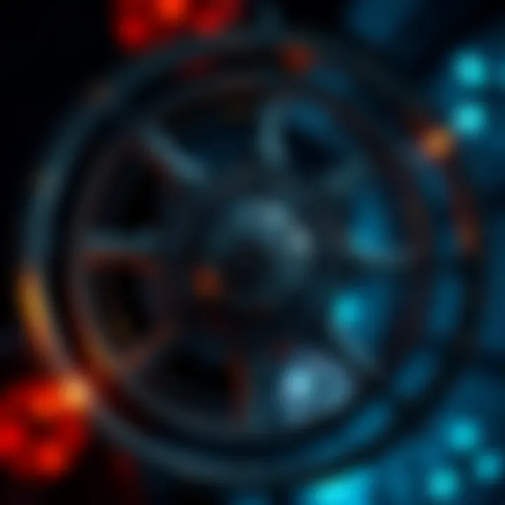 A spinning wheel representing the cycles of life and experiences repeating over time.