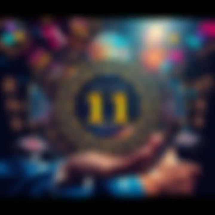 A person calculating their Life Path number from their birth date with numerology charts and symbols around them.