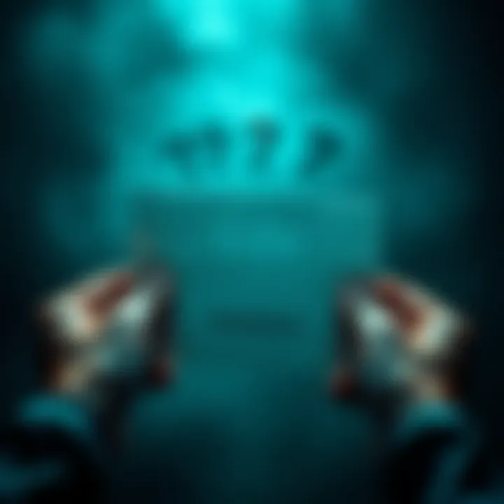 A graphic showing hands holding a paper with initials and a thought bubble filled with question marks, symbolizing life questions and answers.