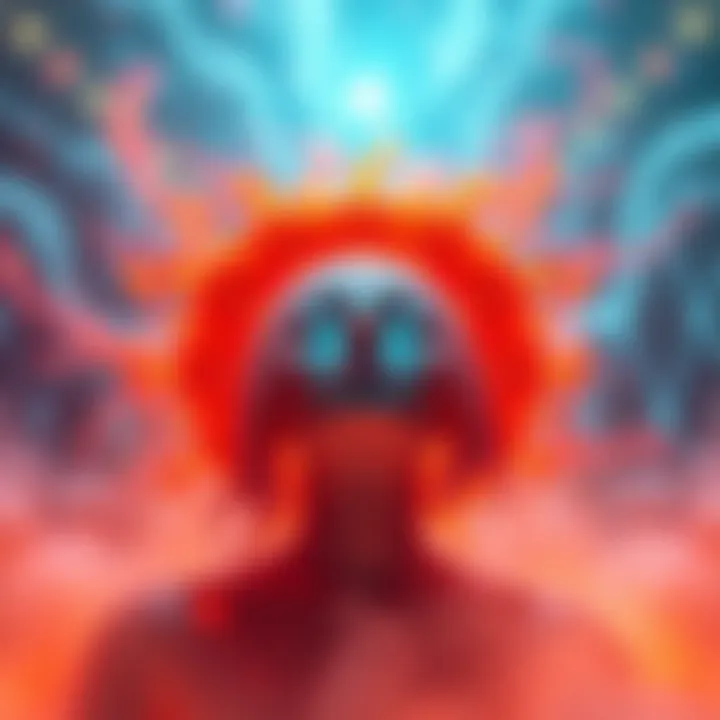 Exploring the Life Saver Pass Technique A mystical representation of the Life Saver Pass technique, showcasing ethereal energies and a vibrant aura surrounding a figure in deep meditation.
