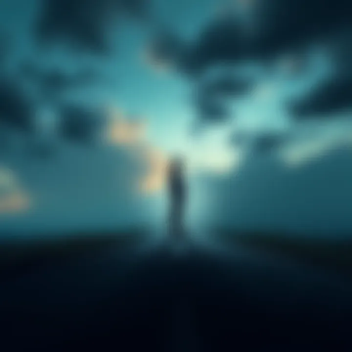 Life Transformation A person standing at a crossroads, pondering their future after four months of change.