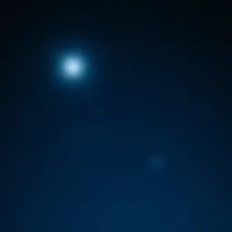 A bright light in the dark sky with a faint glow around it, suggesting an extraterrestrial presence.