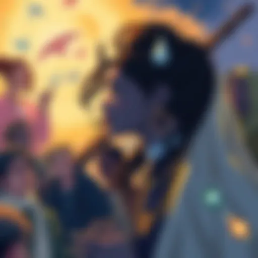 An illustration showing Lilith surrounded by various people and groups, symbolizing their collaborations and cultural impact.