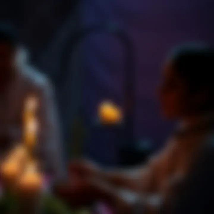 A person conducts a limpia ceremony with herbs and candles for their husband, expressing care and seeking spiritual insight.