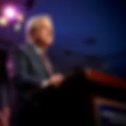 Senator Lindsey Graham at a podium discussing U.S. support for Israel, highlighting the importance of the relationship