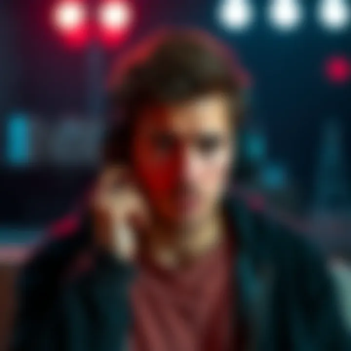 A listener looks upset while holding headphones, reflecting on recent changes in a popular podcast series.