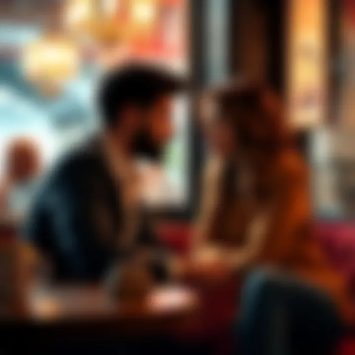 A man and a woman sitting together, listening intently to each other in a cozy cafe, highlighting the importance of listening in relationships