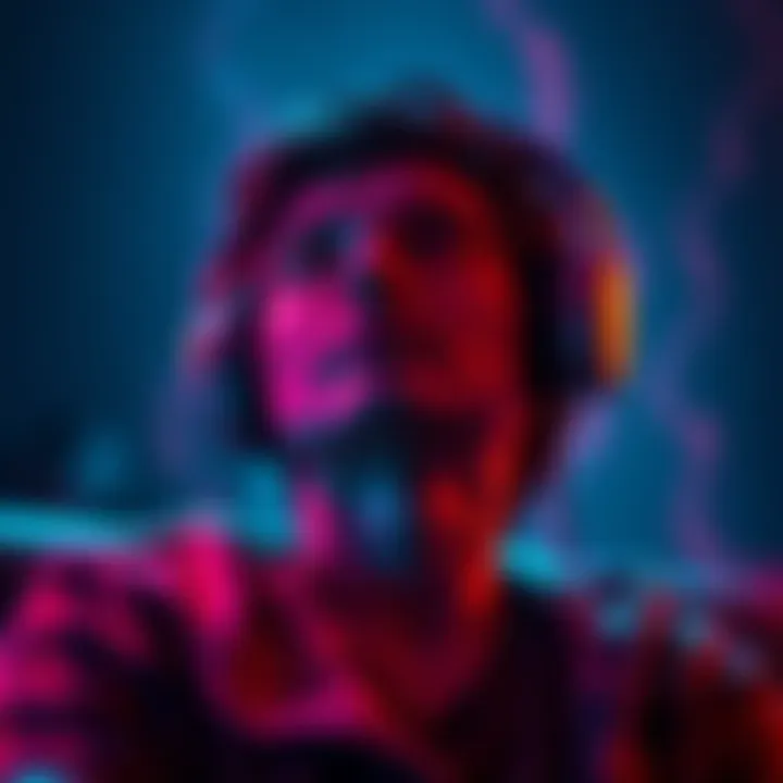 A person wearing headphones, appearing relaxed and experiencing tingling sensations while listening to subliminal audio.