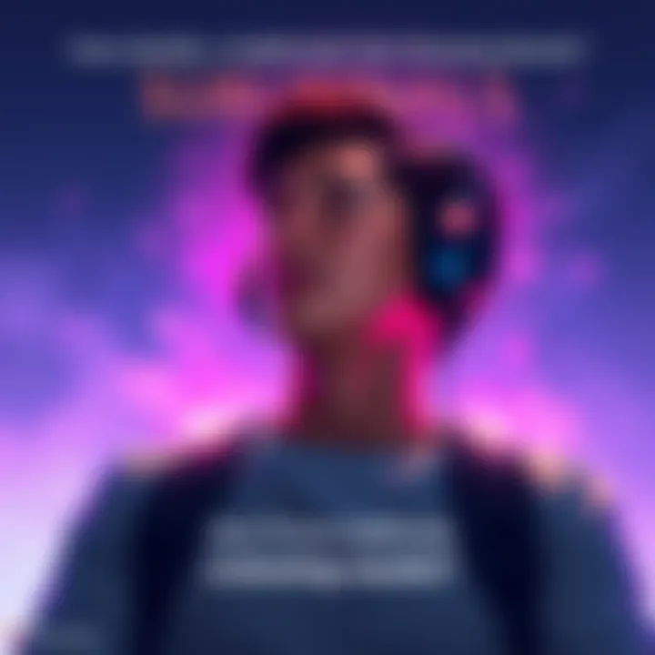 A person with headphones relaxed while listening to subliminal messages, surrounded by a calm atmosphere