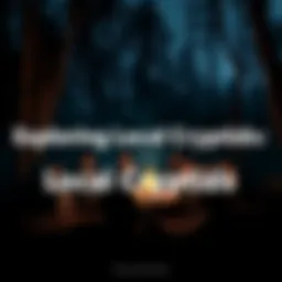 A group of people gathered around a campfire sharing stories about local cryptids, with shadows and trees in the background creating a mysterious atmosphere.