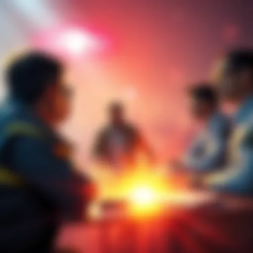 A group of small town ufologists sharing experiences and insights during a local meeting