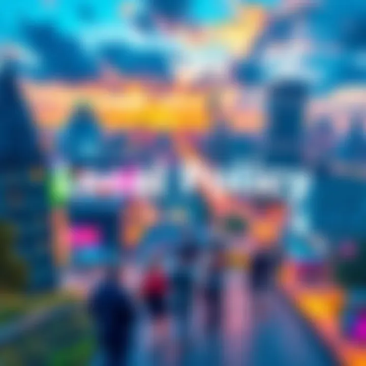 Local Policy Landscape in 2025 A vibrant cityscape showcasing the changes in local policy, with community members engaging in discussions and new developments visible in the background.