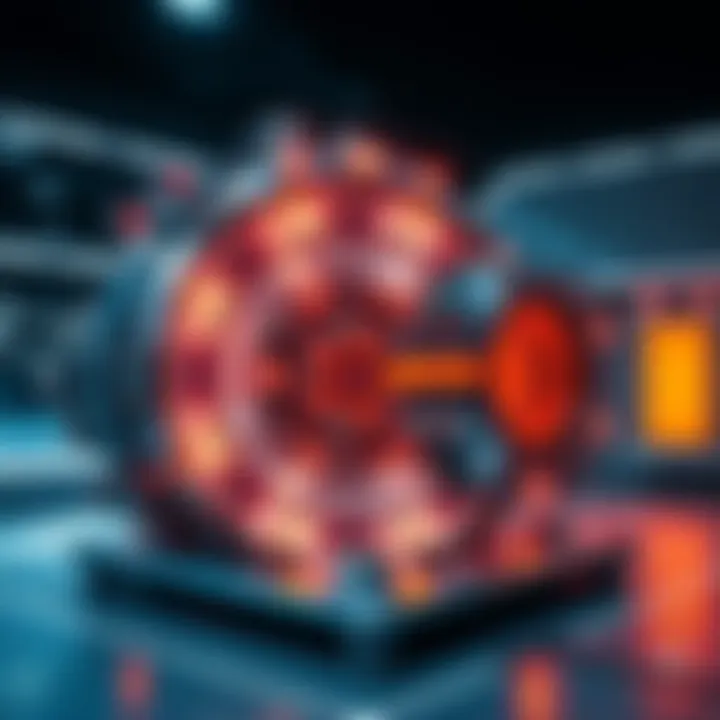 A detailed view of Lockheed Martin's Compact Fusion Reactor showcasing its advanced design and technology.