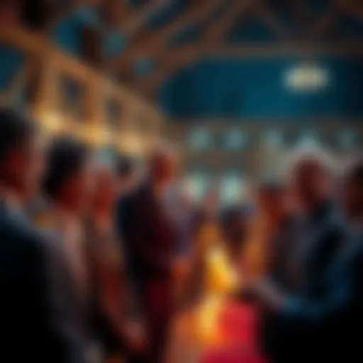 A group of men gathered in a lodge during an initiation ceremony, sharing smiles and camaraderie.