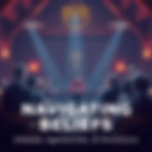 Group of people debating beliefs in a lodge setting