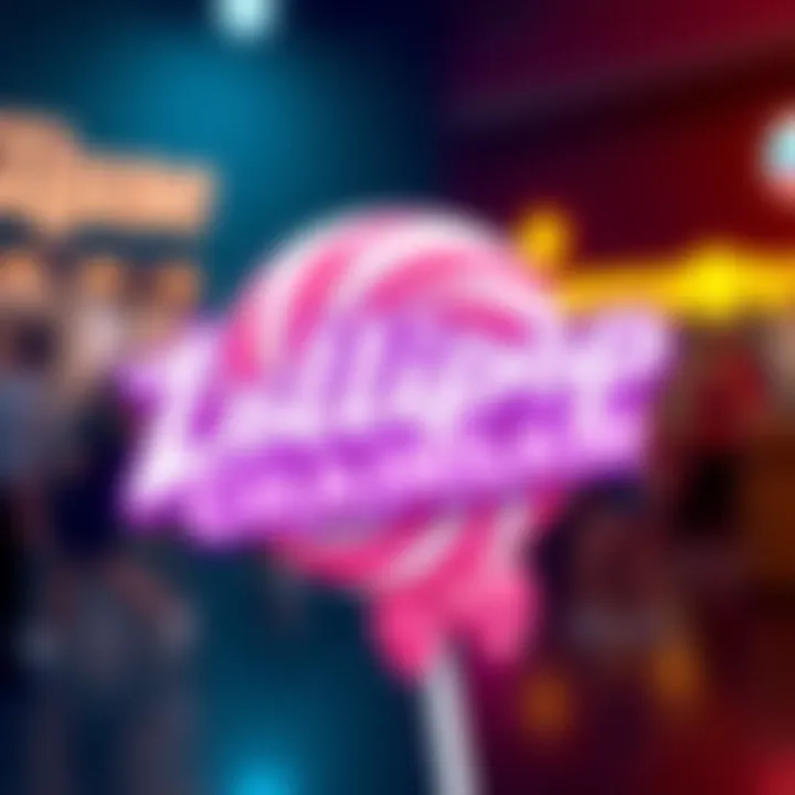 The logo of Lollipop Chainsaw featuring a pink lollipop and stylized text, symbolizing the video game's fun and quirky theme.