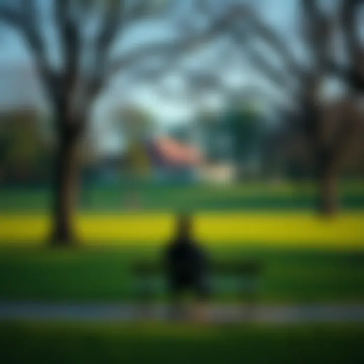 A person sitting alone on a park bench, looking contemplative while observing groups of friends nearby, symbolizing friendship struggles and feelings of isolation.