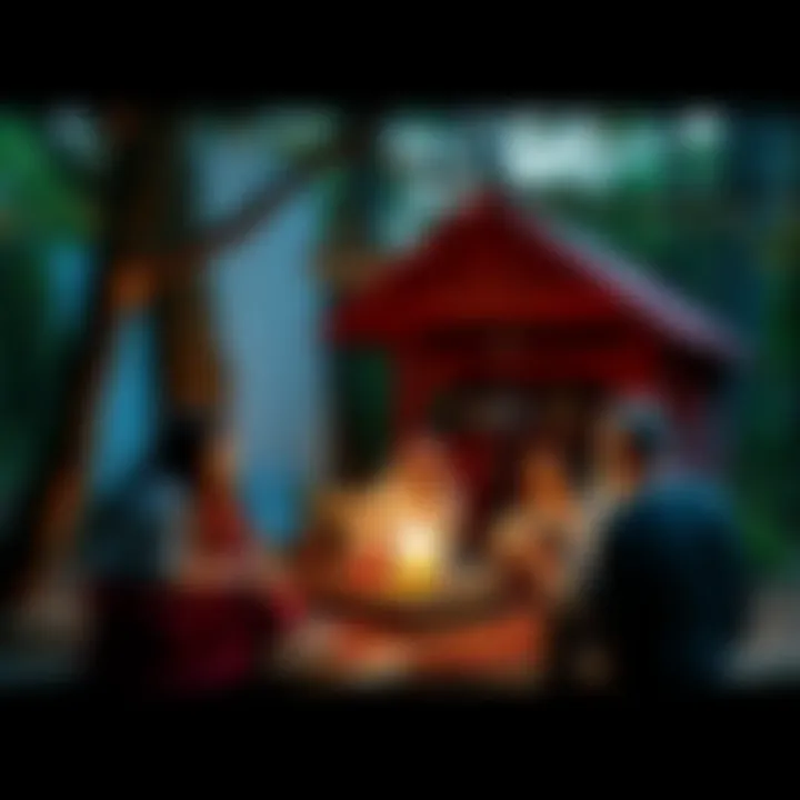 A mystical gathering of eclectic pagans in a natural setting