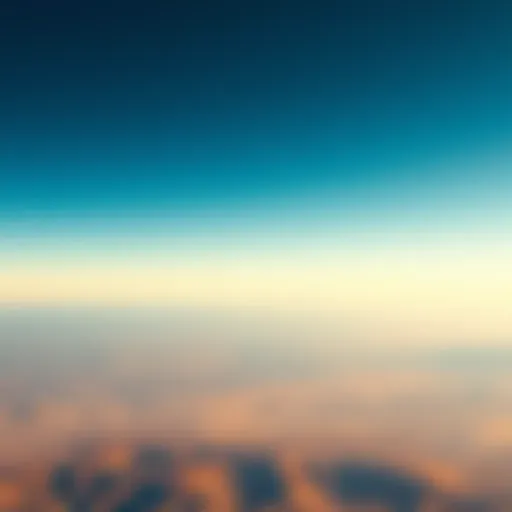 A long-range photo showing a distant horizon, challenging views of the Earth's shape, with a clear sky above and landscape below.
