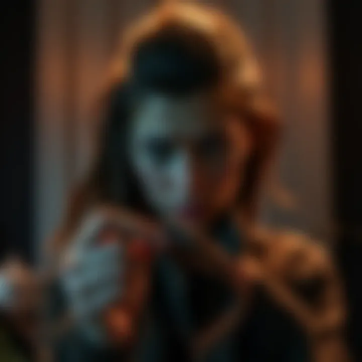 A person looking worried while holding a lock of hair, symbolizing fears of witchcraft after an encounter with an ex.