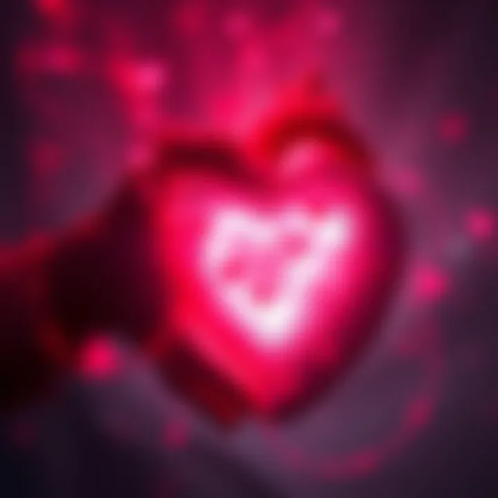 A poignant moment depicting two intertwined hearts, one fading into the ethereal, signifying love after loss.