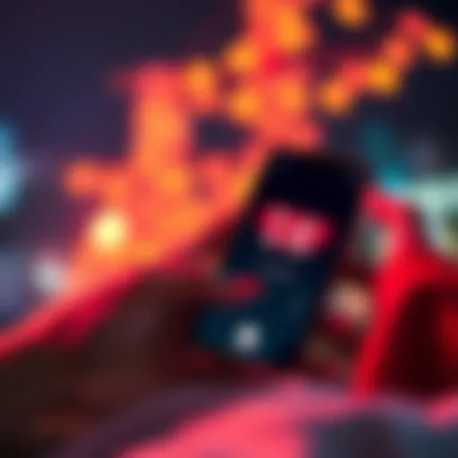 A person sending initials for a love reading on a smartphone