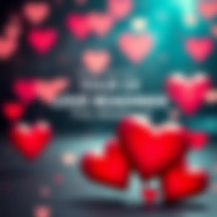 A bright graphic featuring hearts and a message about free love readings this weekend, inviting people to send direct messages for inquiries.