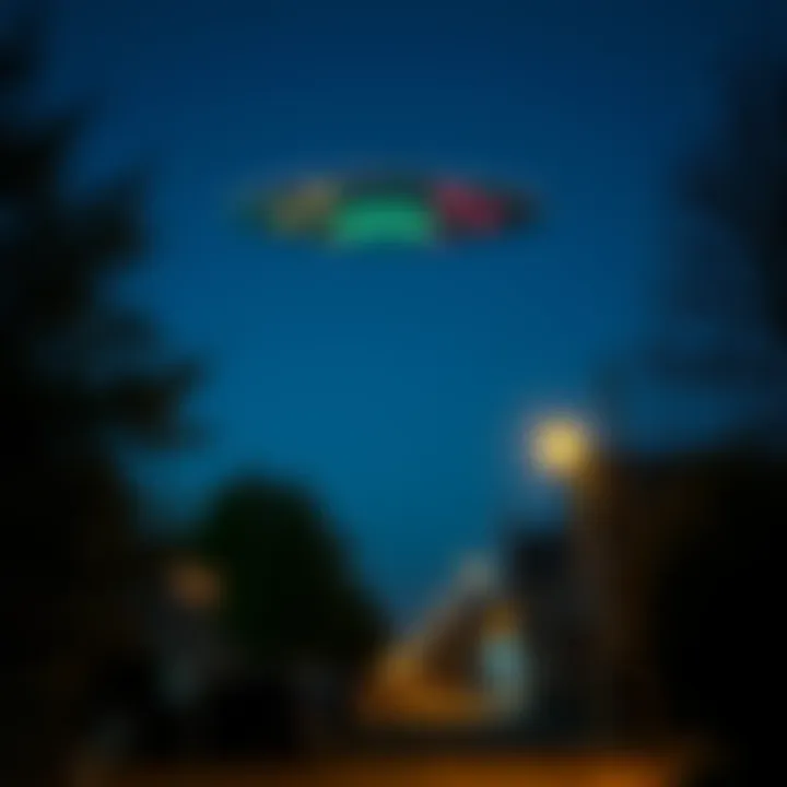 Low-flying object in the sky A strange low-flying object above the clear night skies of Ulft, Netherlands
