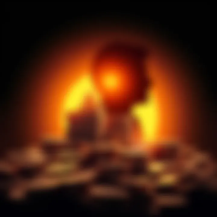 A graphic showing loyalty as a currency, with stacks of coins representing loyalty instead of money, alongside a silhouette of a wealthy individual, symbolizing value in relationships.