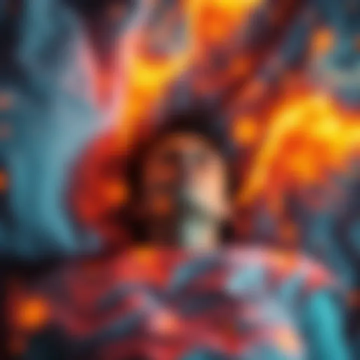 A person lying in bed with closed eyes, surrounded by dream-like imagery, representing lucid dreaming and sleep techniques.