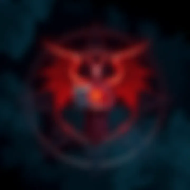 A symbol representing Luciferian beliefs, featuring the figure of Stolas, a demon holding a book with a calming expression.