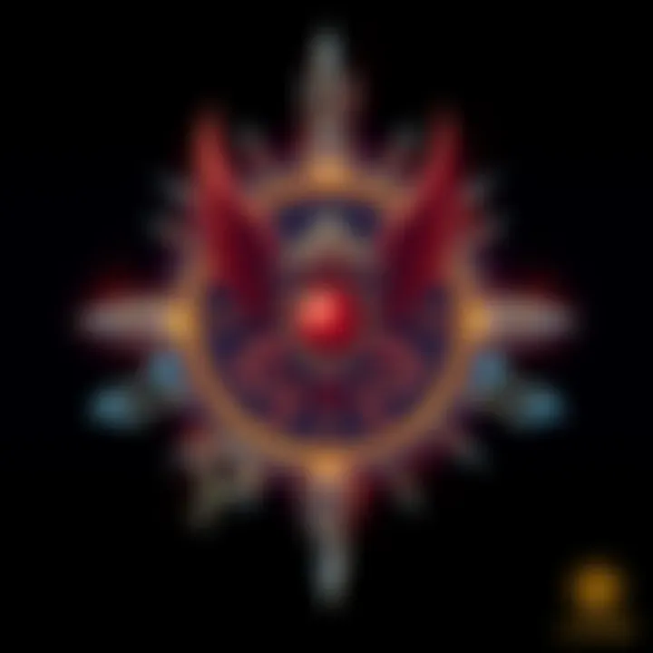 An illustration showing Lucifer's sigil surrounded by ancient Greek symbols and motifs, representing cultural connections