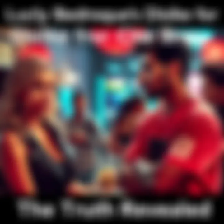 Lucy Bedroque looks upset while talking to Che Bro, who appears indifferent; the setting is a casual gathering with people in the background