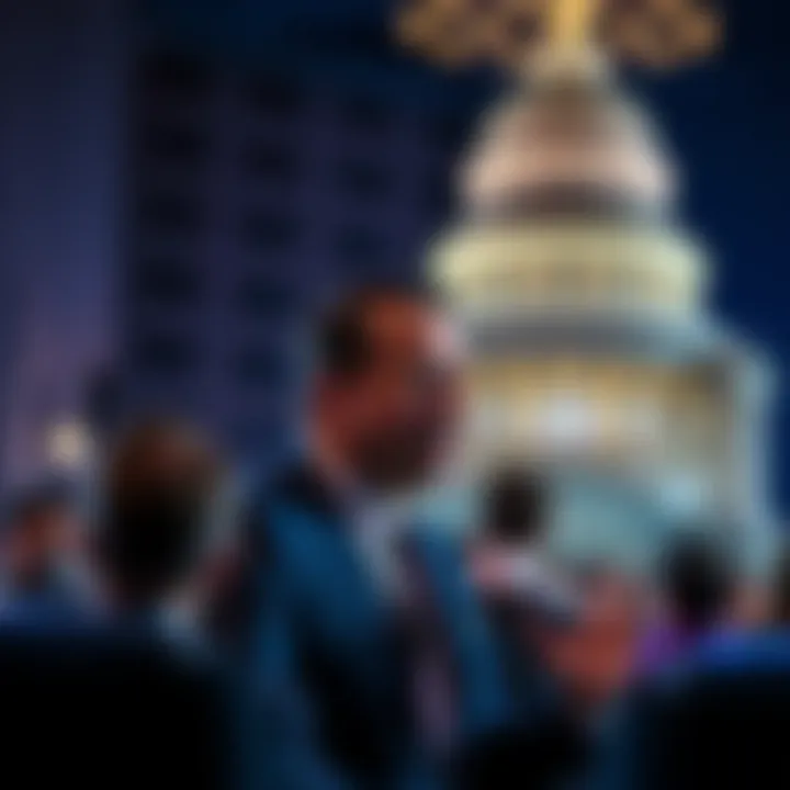 Lue Elizondo addressing an audience about disclosure topics in a Washington, D.C. setting.