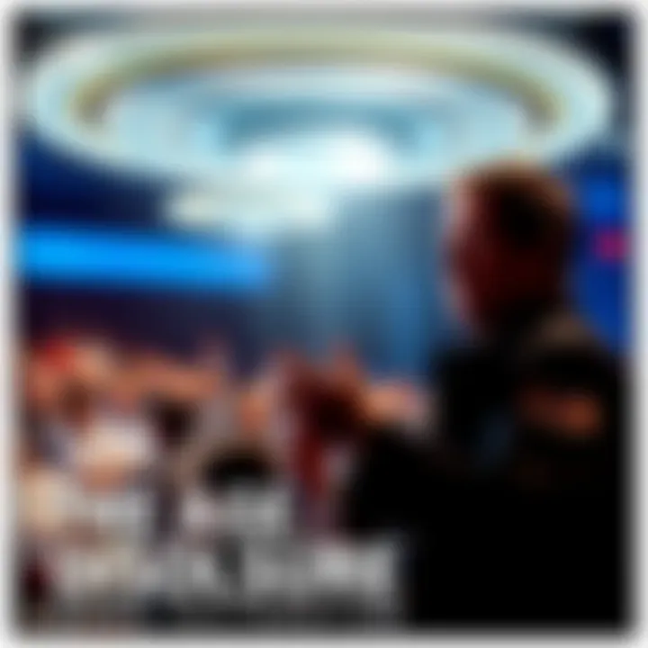 Lue Elizondo discussing UFOs Lue Elizondo speaking at a conference about UFOs and the disclosure movement